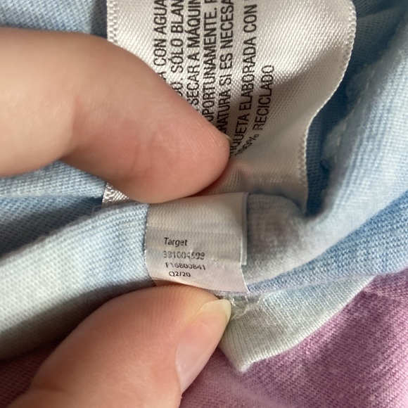 Women’s Wild Fable pastel blue and pink tie-dye short-sleeve top. Size medium. - Picture 9 of 9